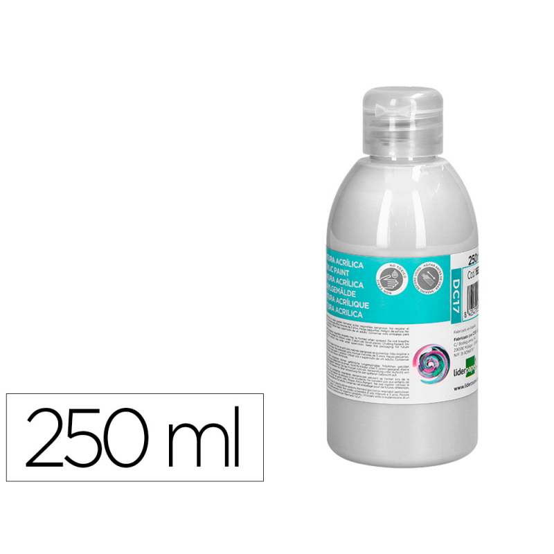 Pintura acrilica liderpapel bote de 250 ml blanco