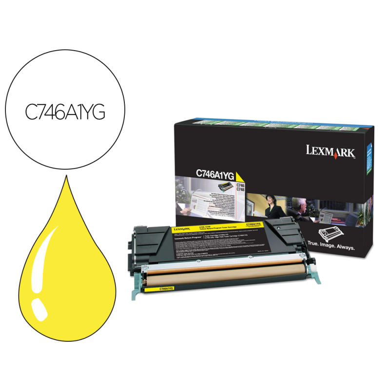 Toner lexmark laser c746a1yg c746 / c748 amarillo 7000 paginas
