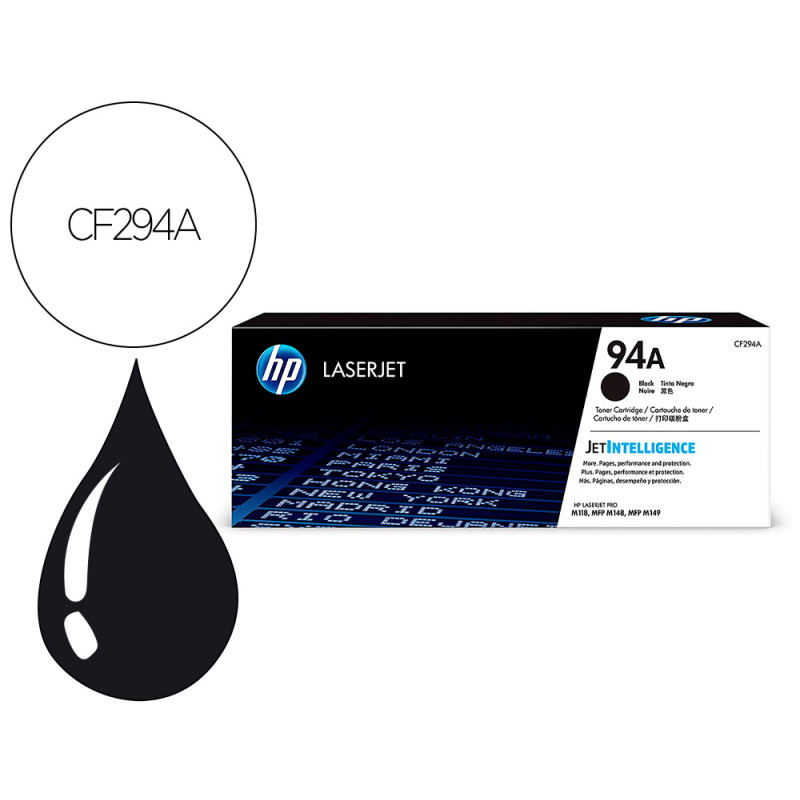Toner hp 94a laserjet pro m118/m140/m148 negro 1200 paginas