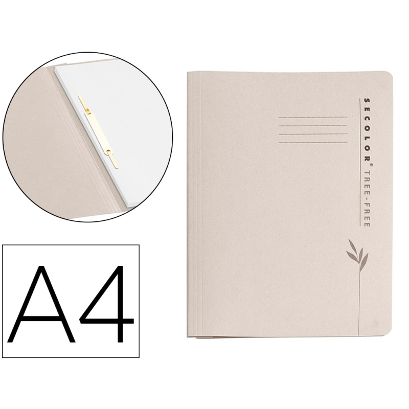 Subcarpeta cartulina djois pack de 10 color crema 100% ecologica 226 g/m2 din a4 con fastener