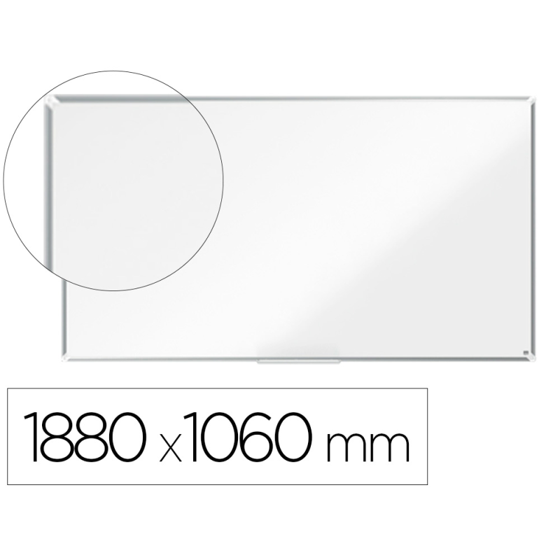 Pizarra blanca nobo premium plus acero lacado formato panoramico 85/' magnetica 1880x1060 mm