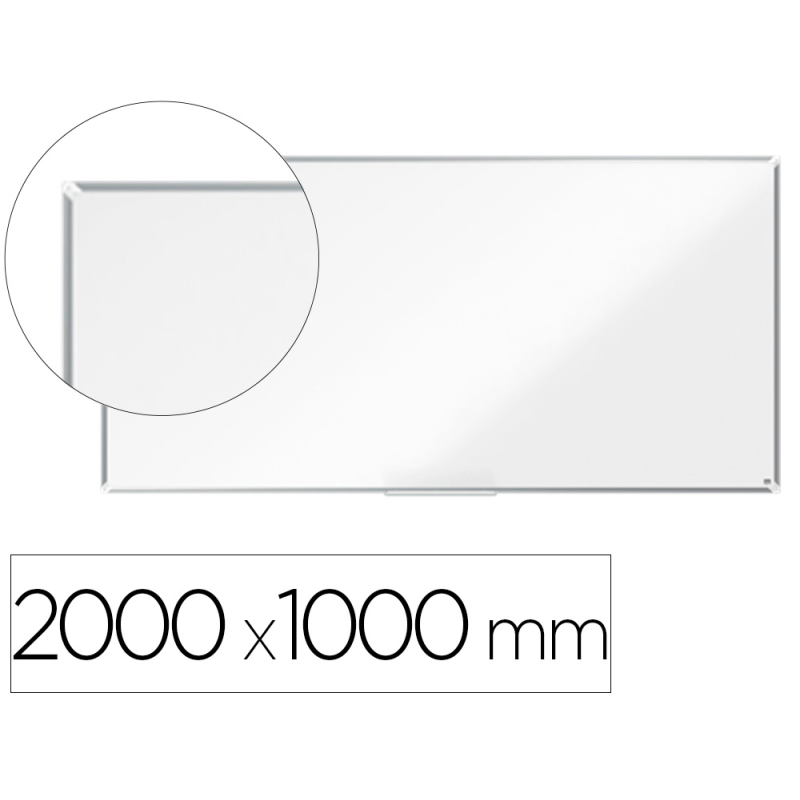 Pizarra blanca nobo premium plus acero lacado magnetica 2000x1000 mm