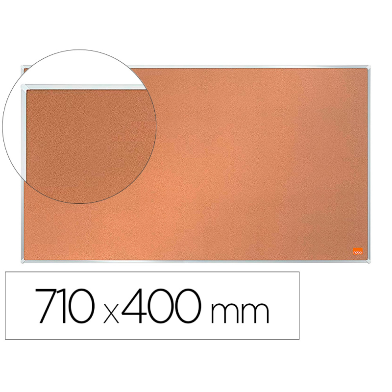 Tablero de anuncios nobo impression pro corcho formato panoramico 32/' 710x400 mm