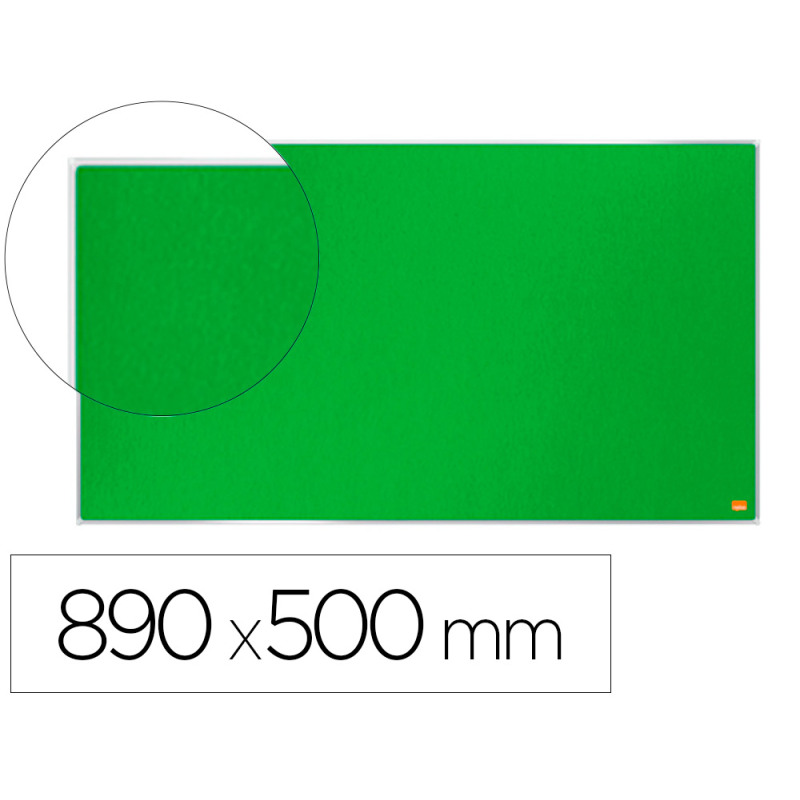 Tablero de anuncios nobo impression pro fieltro verde formato panoramico 40/' 890x500 mm