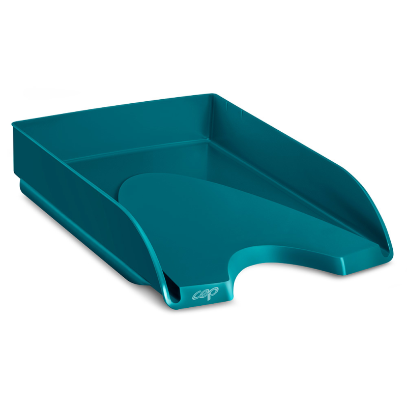 Bandeja sobremesa cep riviera plastico color esmeralda 348x257x66 mm