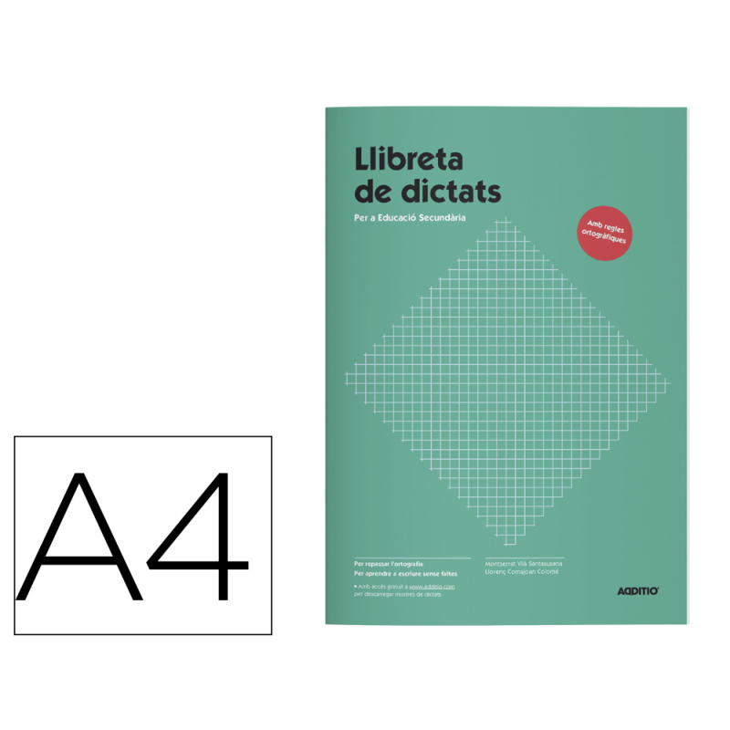 Libreta de dictados catalan additio secundaria 64 paginas 170x240 mm