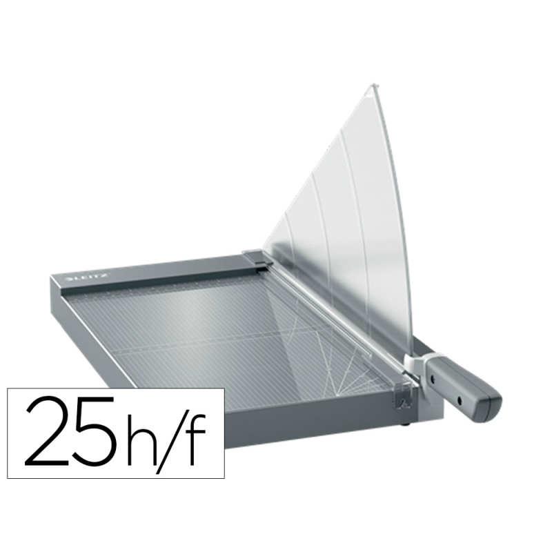 Cizalla de palanca leitz precision office pro a4+ base cristal longitud corte 381 mm capacidad de corte 25 hojas
