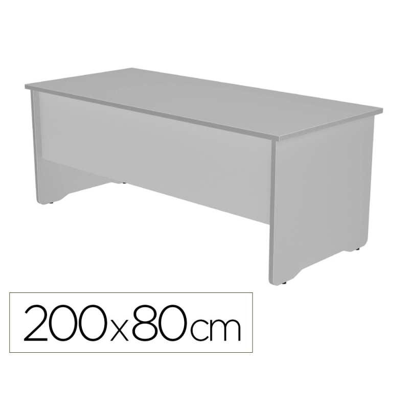 Mesa de oficina rocada work 2004ab02 gris/gris 200x80 cm