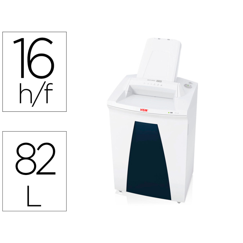 Destructora de documentos hsm securio af500 capacidad corte 16 hojas en particulas destruye grapas clips cd y
