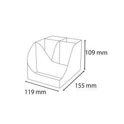 Cubilete portalapices exacompta skandi plastico reciclado color rosa viejo 155x119x109 mm