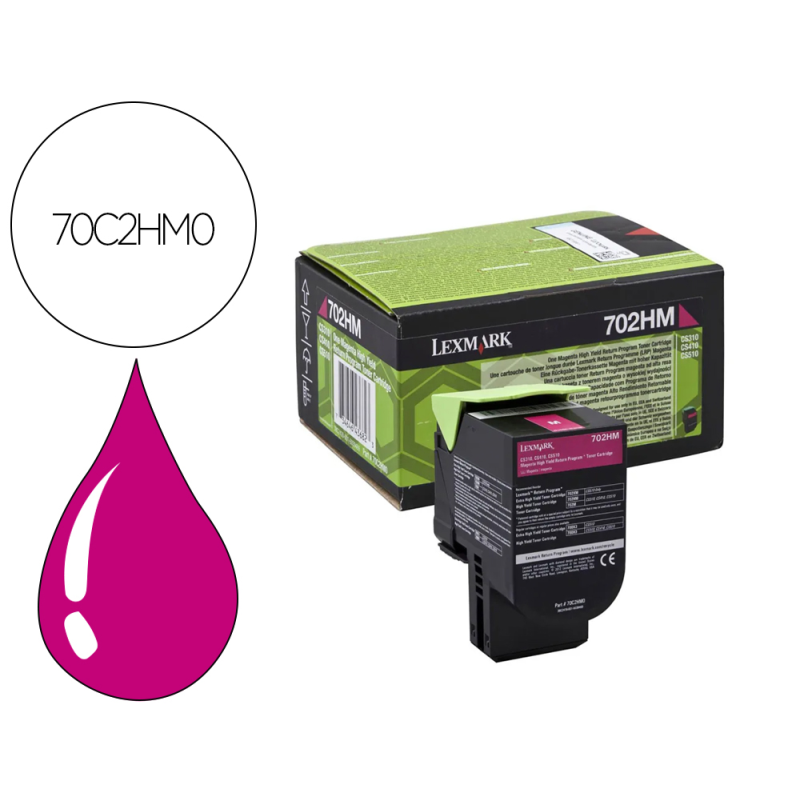 Toner lexmark laser 70c2hm0 cs310 / 410 magenta 3000 paginas