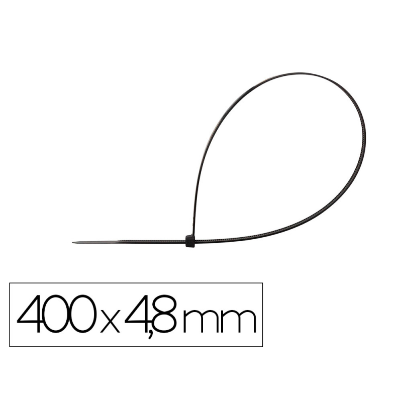 Brida q-connect color negro 400x4,8 mm bolsa de 100 unidades