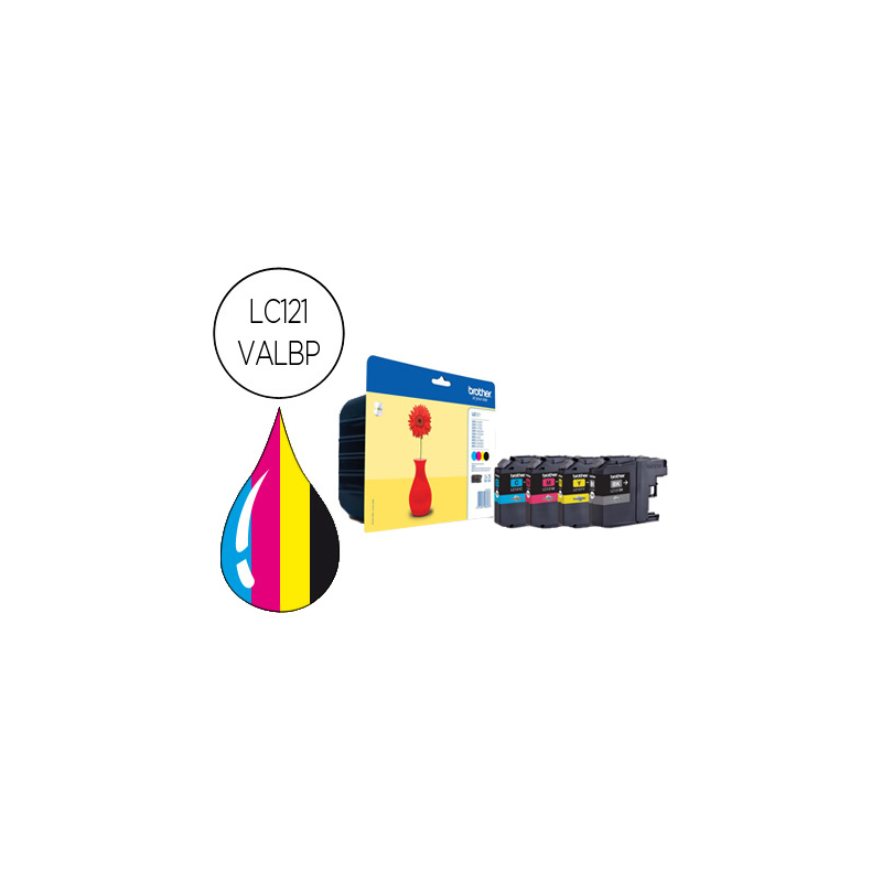 Ink-jet brother dcp-j132w/152w/552dw/752dw mfc-j470dw/650dw/870dw pack 4 colores -300 pag