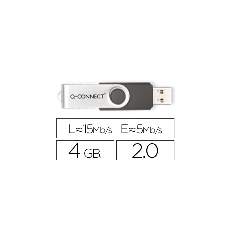 Memoria usb q-connect flash 4 gb 2.0