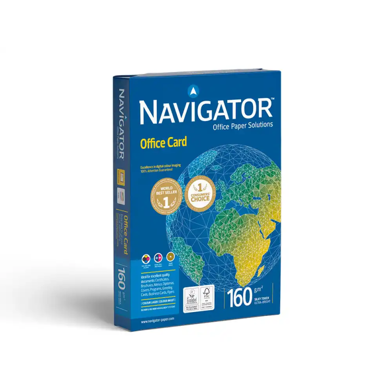 Papel fotocopiadora navigator din a3 160 gramos papel multiuso ink-jet y laser paquete de 250 hojas