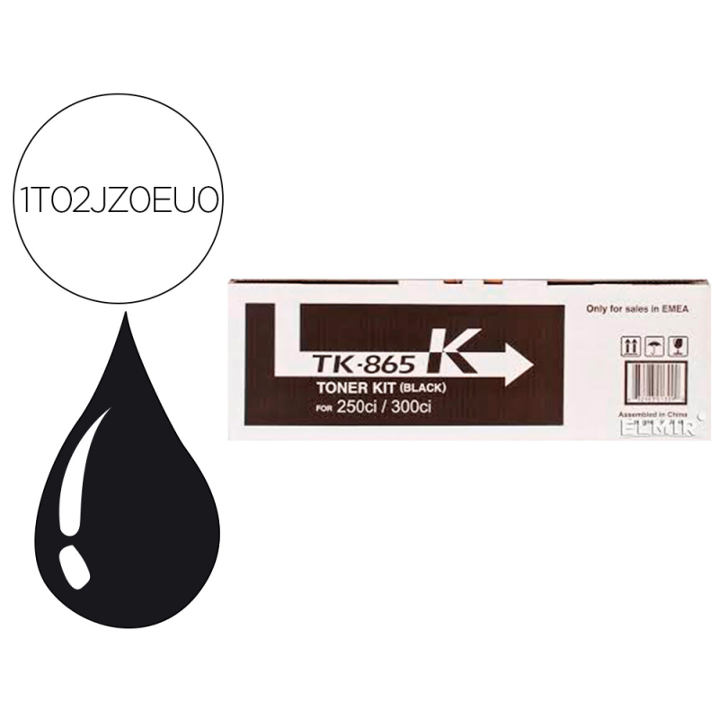 Toner kyocera -mita taskalfa 250ci / 300ci tk865k mfp toner negro