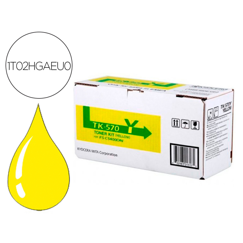 Toner kyocera laser tk570y para fs-5400 amarillo