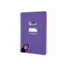 Cuaderno espiral liderpapel a5 pautaguia tapa blanda 40h 75gr cuadro pautado 4mm color lila