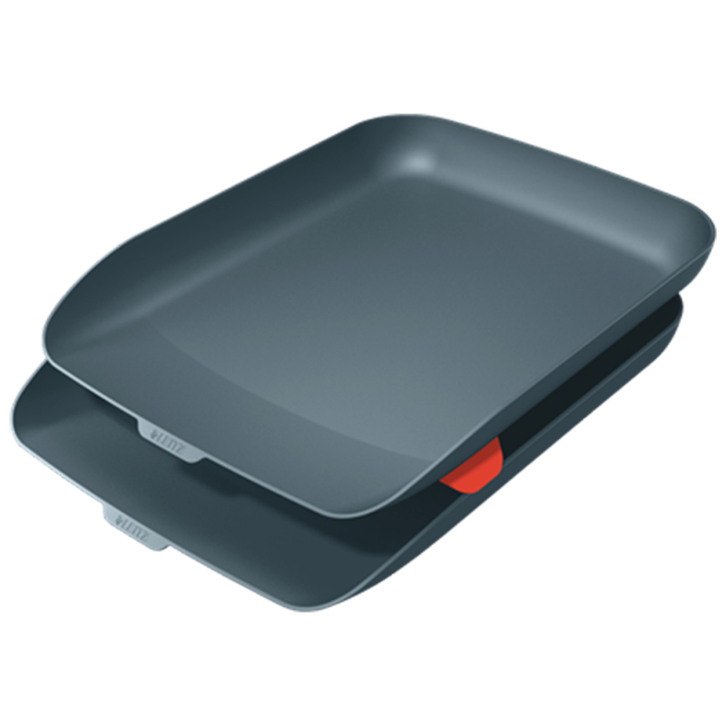 Bandeja sobremesa plastico leitz cosy set de 2 unidades gris 274x81x407 mm