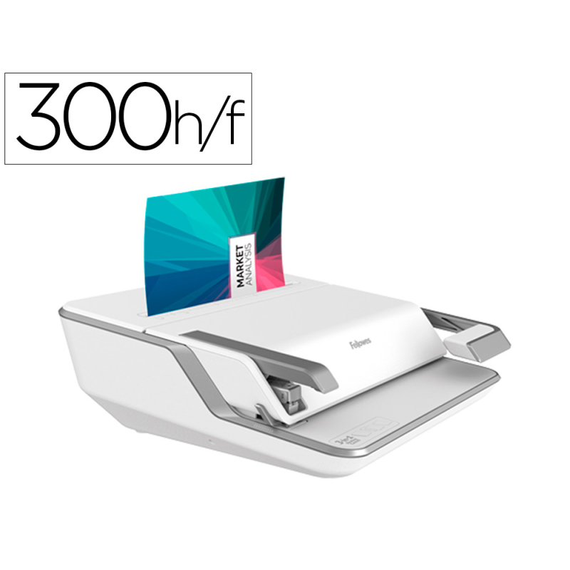 Encuadernadora para canutillo fellowes lyra 3 en 1 perfora hasta 20h a4 encuaderna 300h grapa 30h taladra 2 y 4