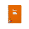 Cuaderno espiral liderpapel a5 pautaguia tapa blanda 40h 75gr cuadro pautado 4mm color naranja