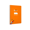 Cuaderno espiral liderpapel a5 pautaguia tapa blanda 40h 75gr cuadro pautado 4mm color naranja