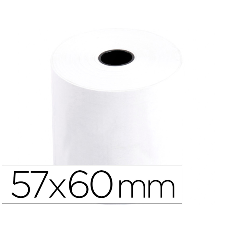 Rollo sumadora termico greening 57 mm ancho x 60 mm diametro sin bisfenol a papel de 70 g/m2
