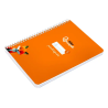 Cuaderno espiral liderpapel a5 pautaguia tapa blanda 40h 75gr cuadro pautado 4mm color naranja