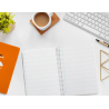 Cuaderno espiral liderpapel a5 pautaguia tapa blanda 40h 75gr cuadro pautado 4mm color naranja