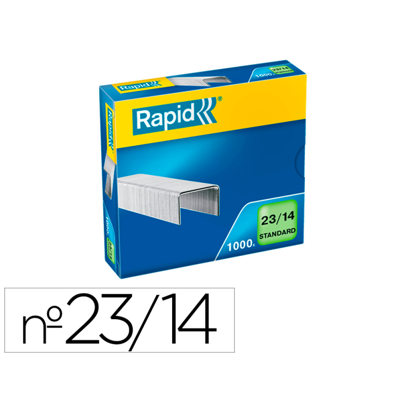 Grapas rapid 23/14 mm galvanizada caja de 1000 unidades