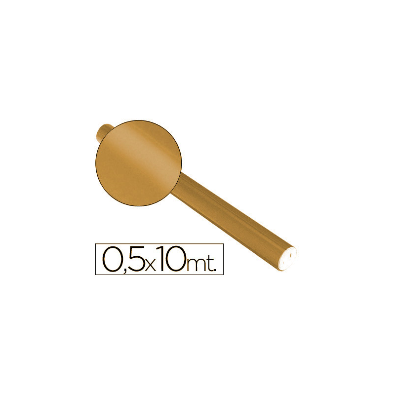 Papel metalizado cobre rollo continuo de 0,5 x 10 mt