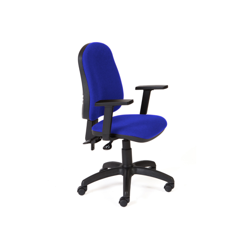 Silla rocada direccion sistema asincro con brazos color azul