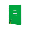 Cuaderno espiral liderpapel a5 pautaguia tapa dura 80h 90 gr cuadro pautado 3mm color verde