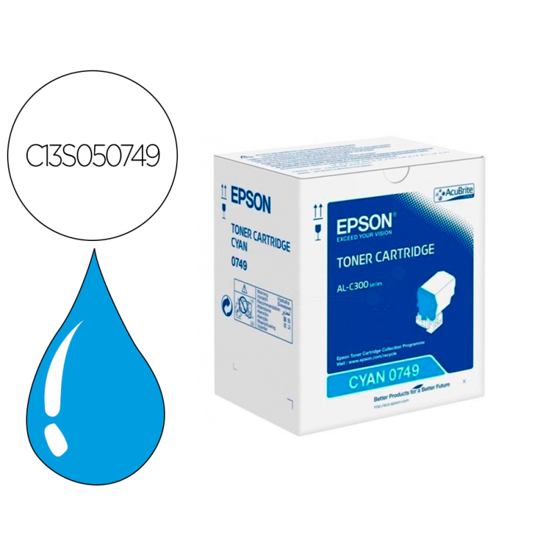 Toner epson c13s050749 cian 8800 paginas