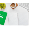 Cuaderno espiral liderpapel a5 pautaguia tapa dura 80h 90 gr cuadro pautado 3mm color verde