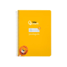 Cuaderno espiral liderpapel a5 pautaguia tapa dura 80h 90gr cuadro pautado 4mm color amarillo