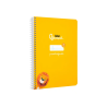 Cuaderno espiral liderpapel a5 pautaguia tapa dura 80h 90gr cuadro pautado 4mm color amarillo