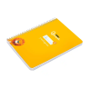 Cuaderno espiral liderpapel a5 pautaguia tapa dura 80h 90gr cuadro pautado 4mm color amarillo