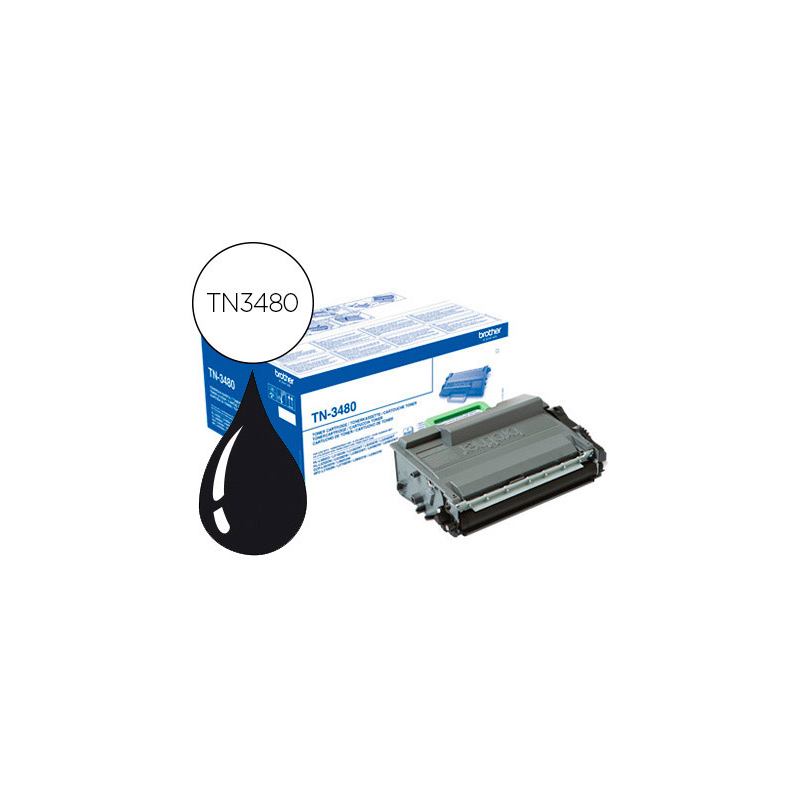 Toner brother tn-3480 dcp-l5500dn / dcp-l6600dw / hl-l5000d / mfc-l5700 alta capacidad negro 8000 pag