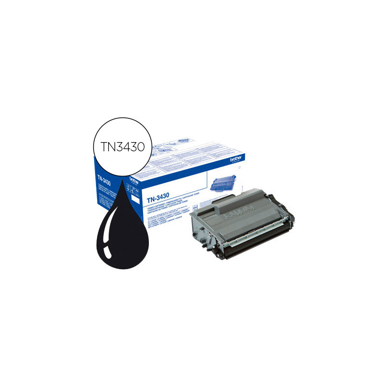 Toner brother tn-3430 dcp-l5500dn / dcp-l6600dw / hl-l5000d / mfc-l5700 negro 3000 pag