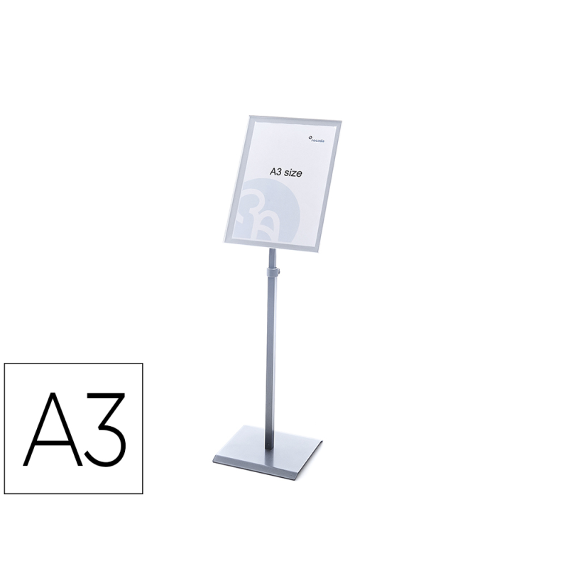 Expositor rocada de suelo magnetico rotativo 90 horizontal/vertical altura ajustable din a3