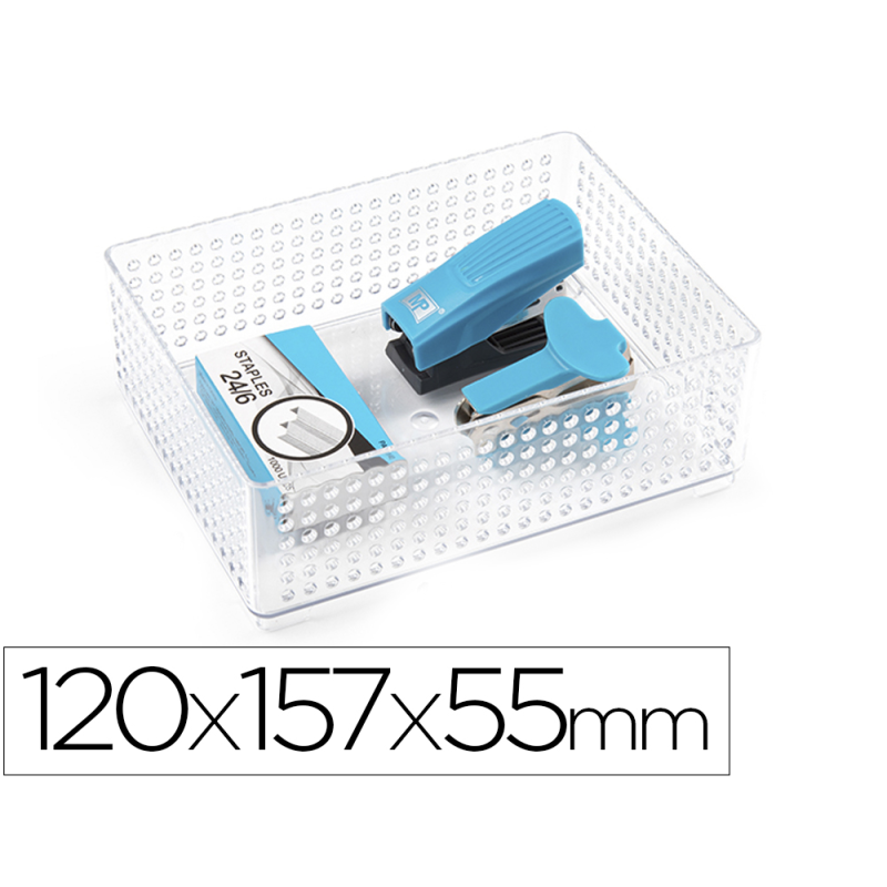 Organizador de sobremesa plasticforte transparente n 2 120x157x55 mm