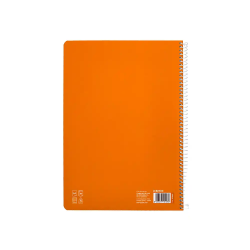 Cuaderno espiral liderpapel a4 pautaguia tapa blanda 80h 75gr cuadro pautado 2,5mm color naranja