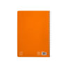 Cuaderno espiral liderpapel a4 pautaguia tapa blanda 80h 75gr cuadro pautado 2,5mm color naranja