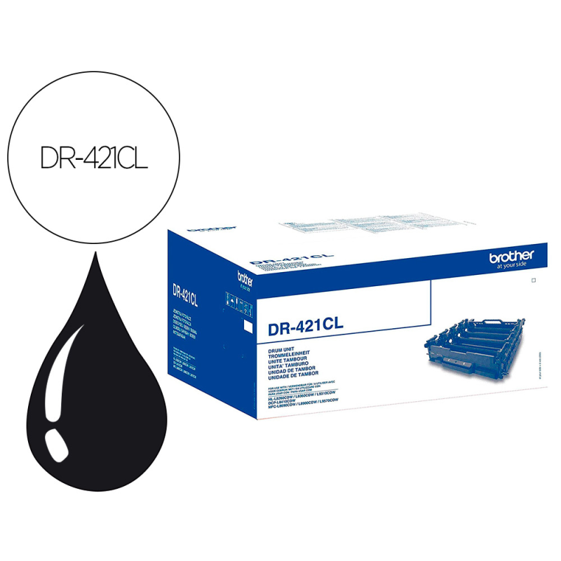 Tambor brother dr421cl cuatricolor para impresoras dcp-l8410cdw / l8260cdw / l8900cdw / l9570cdw /