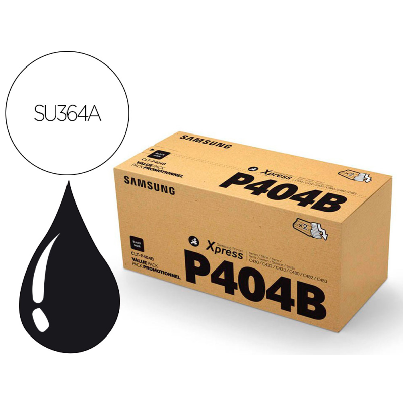 Toner hp samsung slc430/w pack 2 negro