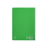 Cuaderno espiral liderpapel a4 pautaguia tapa blanda 80h 75gr cuadro pautado 4mm color verde