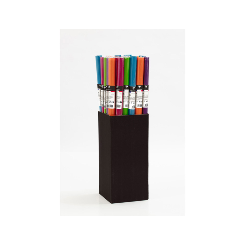 Papel de regalo clairefontaine polipropileno transparente rollo ancho 70 cm longitud 2 mt colores