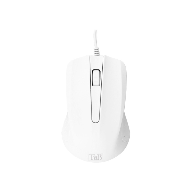 Raton tnb shark optico 1000 dpi mac/pc/linux con cable usb-a color blanco