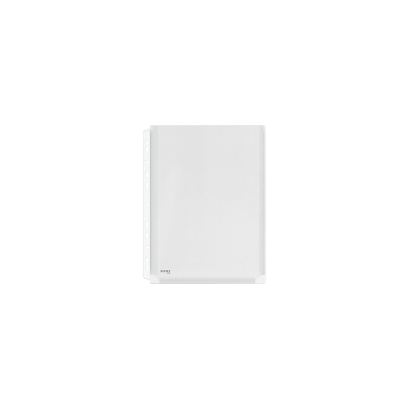 Funda multitaladro leitz con fuelle din a4 con refuerzo 170 mc cristal pack de 10 unidades